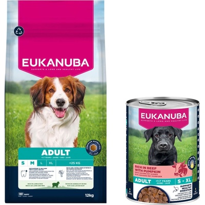 Eukanuba Premium Nutrition Adult Small & Medium Breed Lamb & Rice 12 kg