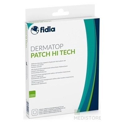 DERMATOP PATCH HI TECH samolepiace krytie na rany 10 x 10 cm 4 ks