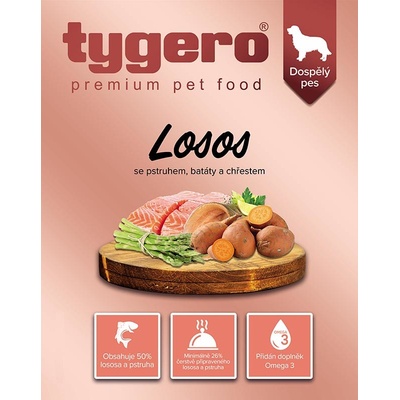 TYGERO 50 Adult střední plemeno s lososem a pstruhem 2 kg