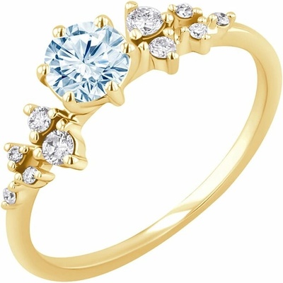 Eppi Zásnubní prsten s akvamarínem a diamanty Olha R48578