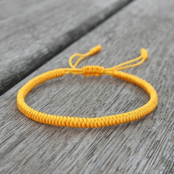 BudNej tibetský náramok pre šťastie žltý MN1902