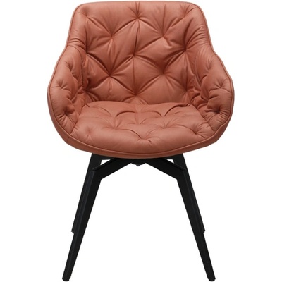 Carmen Трапезен стол Carmen BUXTON, до 120kg. , дамаска, метална база, въртене на 360°, праскова (bt-3532073)