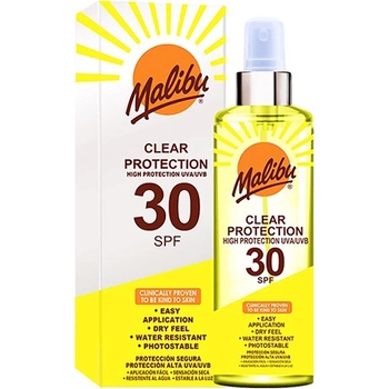 Malibu Clear Protection слънцезащитен спрей за лице и тяло spf 30 унисекс 250 мл