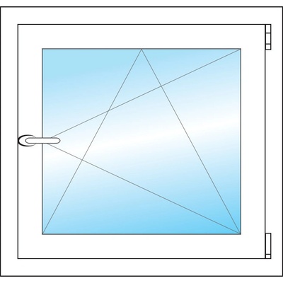 OKNA HNED Plastové okno 65x62 cm (650x620 mm) bílé otevíravé a sklopné pravé