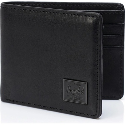 Herschel Hank Leather RFID kožená pánská peněženka černá RFID ochrana