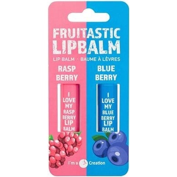 2K Fruitastic odstín Raspberry balzám na rty 4,2 g + balzám na rty 4,2 g Blueberry dárková sada