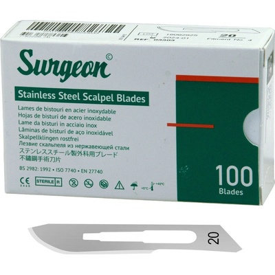 Surgeon Skalpelová čepieľka nerez č. 20 - 1ks