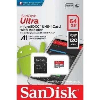 SanDisk microSDXC UHS-I U1 64 GB SDSQUA4-064G-GN6MA