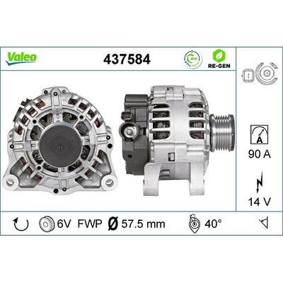 Alternátor VALEO 437584