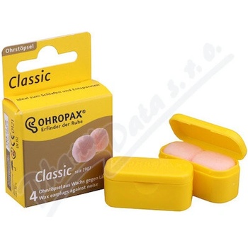 Ohropax CLASSIC Ušné vložky voskové jednorazové 4 ks