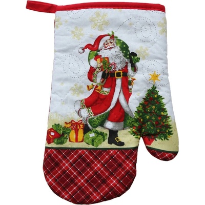 Chňapka kuchyňská s poutkem 25cm, vánoční motiv, sněhuláci rodinka