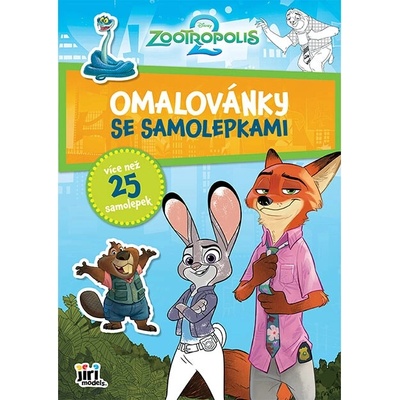 Omaľovánky A4 so samolepkami Zootropolis 1 kus