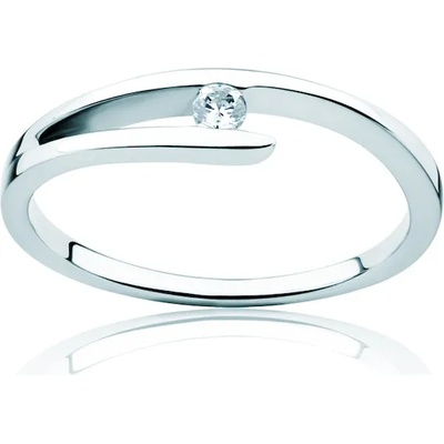SAVICKI Годежен пръстен Minimalism: бяло злато, диамант