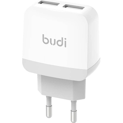 Budi Адаптер Budi, 2x USB, 5V, 2.4A, бял (940E)