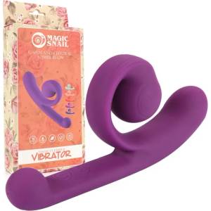  Гъвкав вибратор за двойна стимулация, 19, 4см. - Magic Snail Purple (XMEN000253)