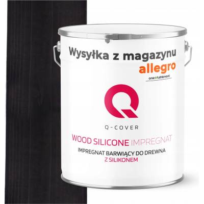 Impregnace na dřevo Q-COVER ochranná s pigmentem a silikonem, černá, 5 l