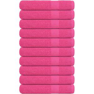 vidaXL Кърпи FROGN 10 бр. Розови 100x200 см 360 г/м2 (137060)