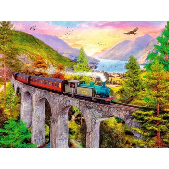 Ravensburger - Puzzle Train ride in autumn - 1 500 piese