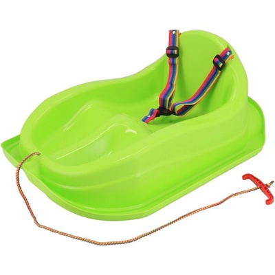 Baby Mix Plastové sáňky s opěradlem MINI zelená