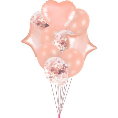 PartyPal Sada rosegold balonků