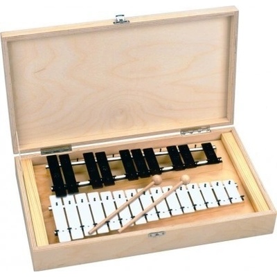 Goldon chromatický metalofon v dřevěném boxu 25 kamenů 11085