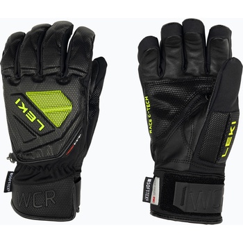 LEKI Мъжки ски ръкавици LEKI WCR C-Tech 3D black ice/lemon