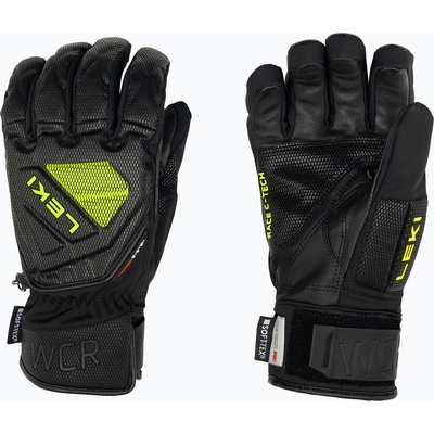 LEKI Мъжки ски ръкавици LEKI WCR C-Tech 3D black ice/lemon