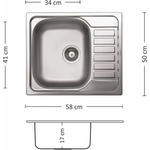 Leks COMPACT 58.1 SI Мивка за вграждане