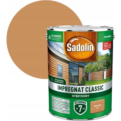 SADOLIN CLASSIC HYBRIDNÍ IMPREGNACE NA DŘEVO 4,5L SVĚTLÝ DUB
