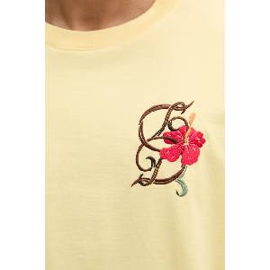 Drôle de Monsieur тениска мъжка памучна D Hibiscus Broddée (K.TS316.CO248.LYL)