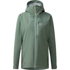 Haglöfs Дамско водоустойчиво яке Haglöfs Women's Ozka Proof Jacket Waterproof jacket - Chlorophyll Green - размер XL (102-5070-0215)