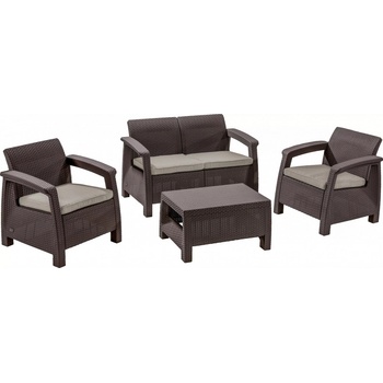 KETER Súprava záhradného nábytku Corfu set hnedá