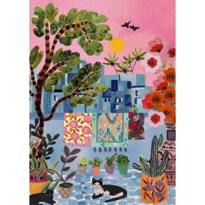 Pieces & Peace - Puzzle Chefchaouen Cats - Morocco - 1 000 piese