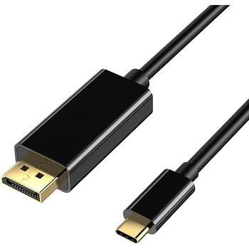 VCOM Кабел VCom CU422C, от USB-C(м) към DisplayPort(м), 1.8m, черен, 4K@60Hz (CU422C-1.8m)
