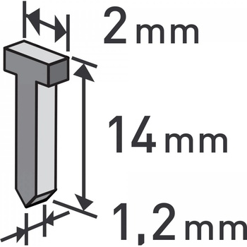 EXTOL PREMIUM klince 14mm, 2.0x0.52x1.2mm, balenie 1000ks 8852405