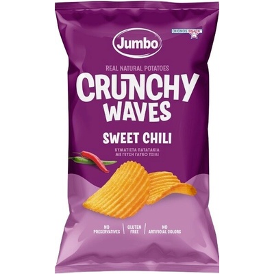 Ohonos Jumbo Crunchy Bezlepkové zemiakové chipsy Vrúbky s príchuťou sladké chilli 90 g