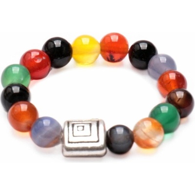 Nefertitis Veselý prstýnek z barevných korálků elastický NF17450