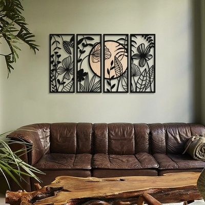 ASIR Nástěnná dekorace kov ZAPADAJÍCÍ SLUNCE 29 x 68 cm
