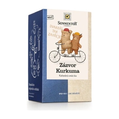 Sonnentor Čaj Zázvor Kurkuma porcovaný dvoukomorový 32 g