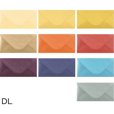 LUMA trading s.r.o. Obálka dopisní barevná DL metal, 220 x 110mm LUMA mix 661304