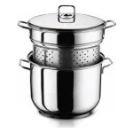 Haschever HR-Тенджера за спагети Ø22xh23cm 6L двойна с двойно дъно (4SMCLK0622002/1601.202) (018958)