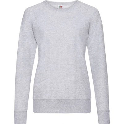 Fruit of the Loom Lightweight Raglan Sweat Lady sivá