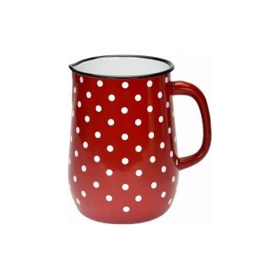 Belis Sfinx Smaltovaný džbán červený puntík dovoz 2500 ml