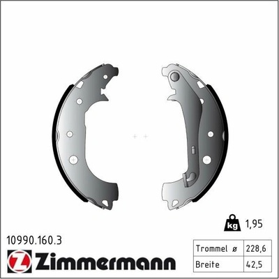 Sada brzdových čeľustí ZIMMERMANN 10990.160.3