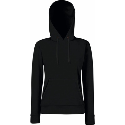 Fruit of the Loom mikina Classic Lady-Fit Hooded Sweat dámská black