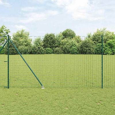 OMAXI Evropský plot se hroty 10 x 1,6 m Ocel potažená PVC Zelená 239723