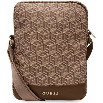 GUESS Чантичка за таблет Guess GUTB10HGCFSEW 10"", кафява / кафява, GCube Stripe Tablet Bag (GUE002892-0)