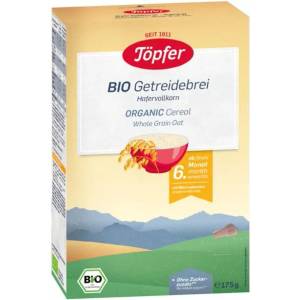 Töpfer Безмлечна био каша Töpfer - Пълнозърнест овес, 175 g (4006303004888) - ozone