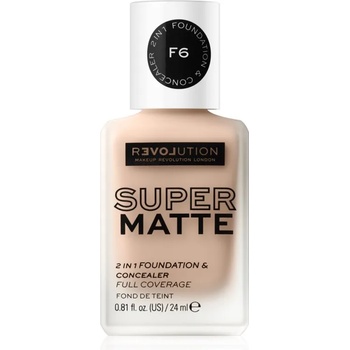 Revolution Relove Super Matte Foundation дълготраен матиращ фон дьо тен цвят F6 24ml