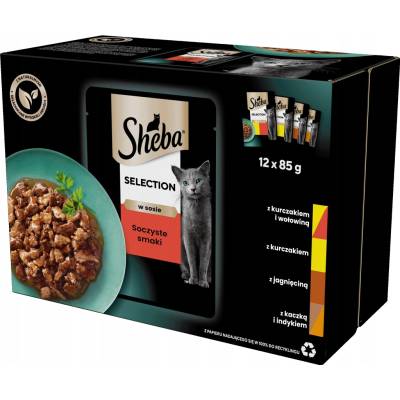 SHEBA Selection v omáčce mix chutí 12x85 g